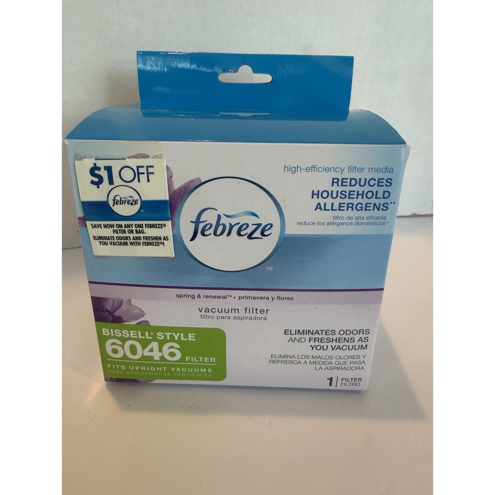 Febreze BISSELL Style 6046 Vacuum Filter Spring & Renewal Eliminates Odors